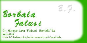 borbala falusi business card